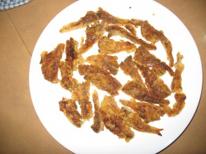 fryed oysters with flour